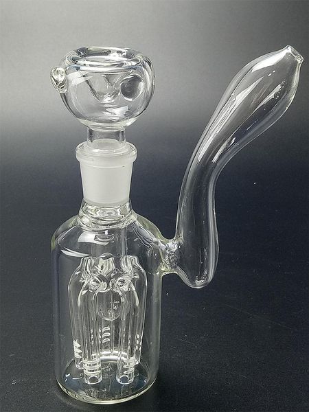 inline arm tree perc percolatore vetro acqua bong narghilè 6,6 pollici mini dab rig unico