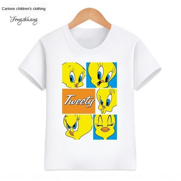 

9w0ov new bird cui di cui er bird short-sleeved t-shirt ins boys' and girls' garments and baby's children's t-shirt chil, Blue