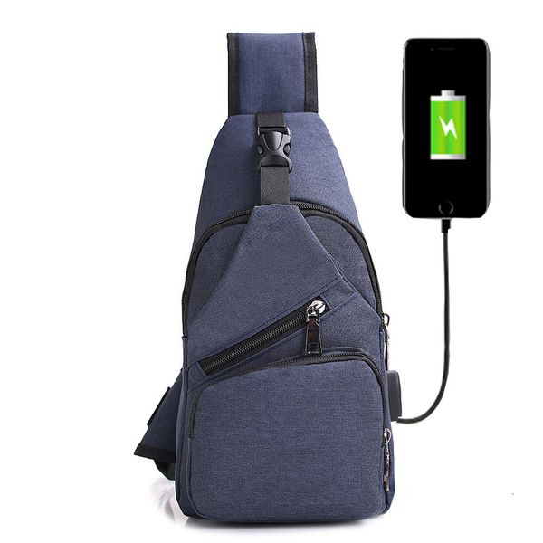 

cross body local stock men canvas chest bag outdoor crossbody shoulder bag pack with usb charging handbag