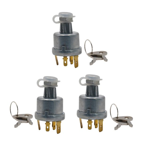 

3x 12v/24v metal tractor 4 position ignition switch for lucas 35670 128sa