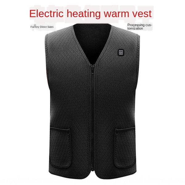 

pold4 men's and women's universal diving material electric warm heating vest heating vest charging three-gear temperature control, Black;white