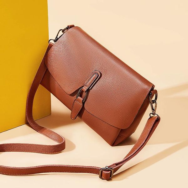 

oblique cross bag ladies new fashion leather shoulder bag lady sweet wind wild chain leather small square bag gift 1170