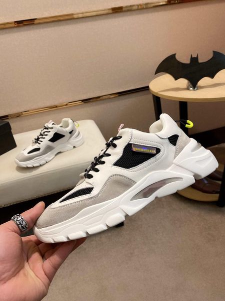 

fashion luxury designer sneaker man woman casual shoes genuine leather mesh pointed toe race runner shoes outdoors trainers with box, Black