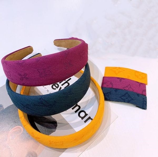 

2020 new solid color printing headband korean net red ins girl simple pressure hair warm color small fresh headband headdress, Golden;silver