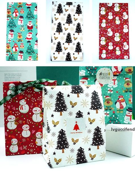 

2020 5pcs christmas santa snowman bear elk penguin gift bag puoch christmas candy holder new productsÂ
