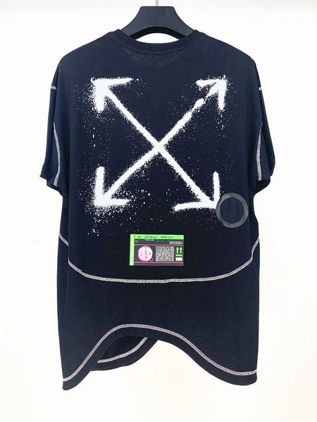 

20ss summer mens designer t shirts paris patchwork band satin ribbons t-shirt gÃ»ccÃ¬ men t shirt men women clothing skateboard casual tee 08, White;black