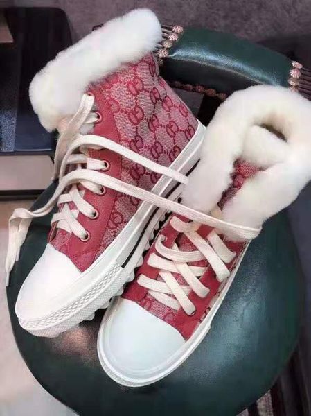 

2019s new fashion high-non-slip boots cotton shoes women's winter plus velvet snow boots female fur one, original box packaging