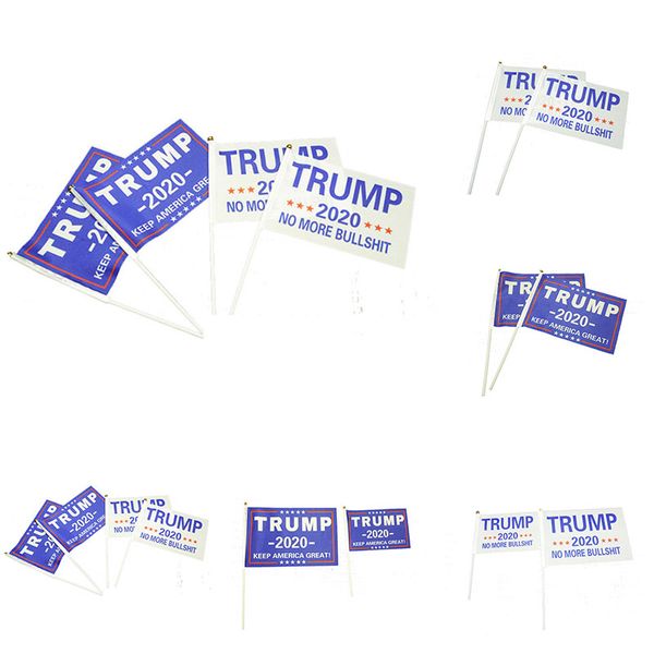 

dropshipping customized trump 2020 campaign garden flag trump election flag 14*21 20*30 30*45 double sided printed flag c1302