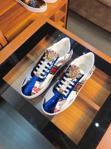 

2020-2019a limited edition new tide brand men's leather platform comfortable casual shoes, fashion wild sports shoes, size