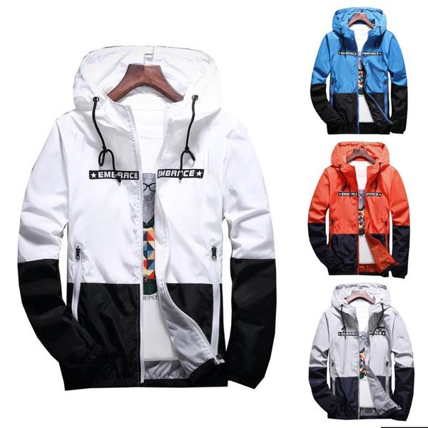 

мужчины куртка 2020 зимней ветровка лоскутного тонкого zipper mens бомбардировщик куртка мода плюс размер мужского hooded coat light thin, Black;brown