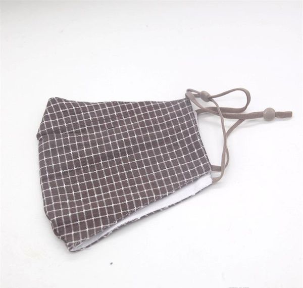 

portable riding mouth mask covers grid print earloop design anti spittle splashing dust face masks windbreak respirator mascherine 2 2sh vrc