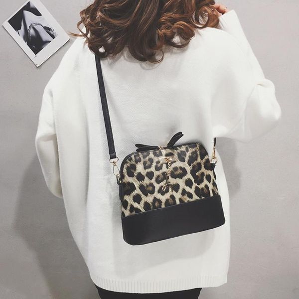 

fashion womens leopard print fawn pendant shell shoulder bag leopard bag bags for women messenger taschen women #10