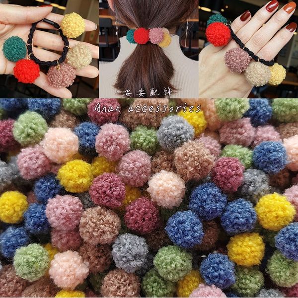 

15mm ball diy hair accessories imitation teddy roll ball head rope handmade earrings handmade wool diy wool manufacturing materials, Silver