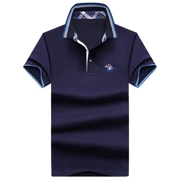 

men's classic polo shirts fashion casual business summer polo shirts with horserace polo printing casual business shirts asian size m-4, White;black