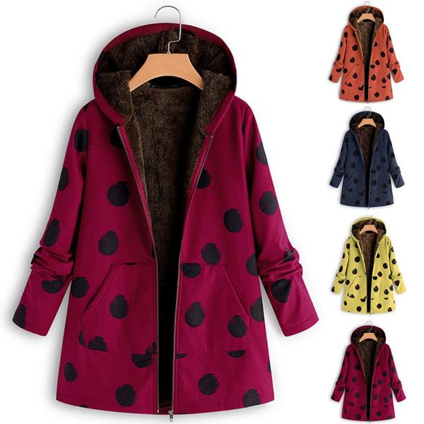 

autumn winter jackets women 2020 casual plus size loose zipper fleece hooded coat female clothes vintage thick warm long parkas, Black
