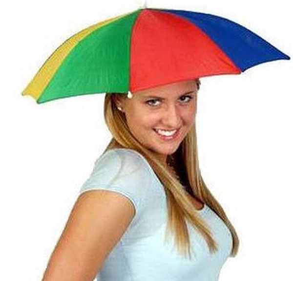 

wholesale head umbrella hat cap headwear umbrella for fishing hiking beach camping cap head hats outdoor sports