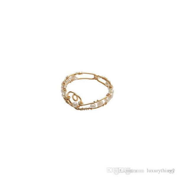 

Hot New Products Natural Freshwater Pearls Double Love Hand Wrap Ring Copper Wire Heart Slender Tail Ring