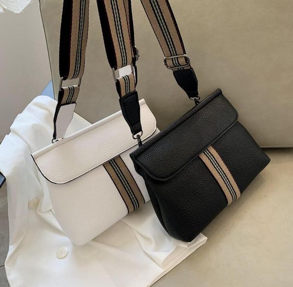 

women bag selling messenger bag pu cross body wide shoulder straps girl flap