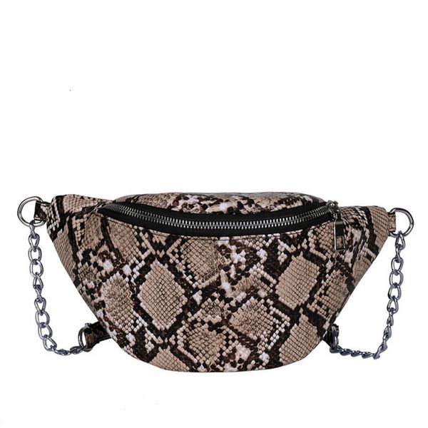 

snake pu leather shoulder waist bag small crossbody bag for women fashion female messenger bag bolso femenino #ll