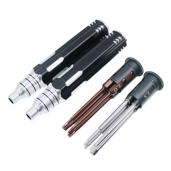 

4pcs 1.5mm/2.0mm/2.5mm/3.0mm screw driver set slip-resistant handle tool kit hex screwdriver tools kit for rc helicopter