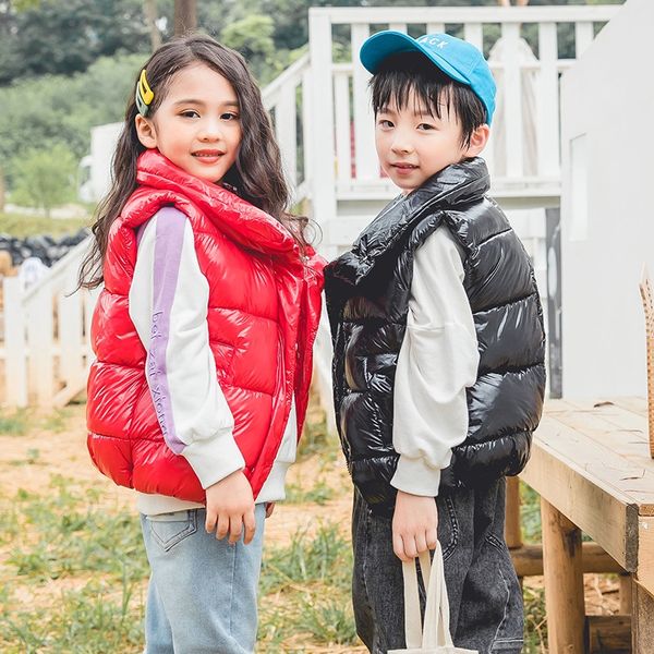 

qovhe tong majia 2020 autumn and winter new baby cotton parent-child warm vest vest clothing bright thickened cotton coat medium and large c, Camo