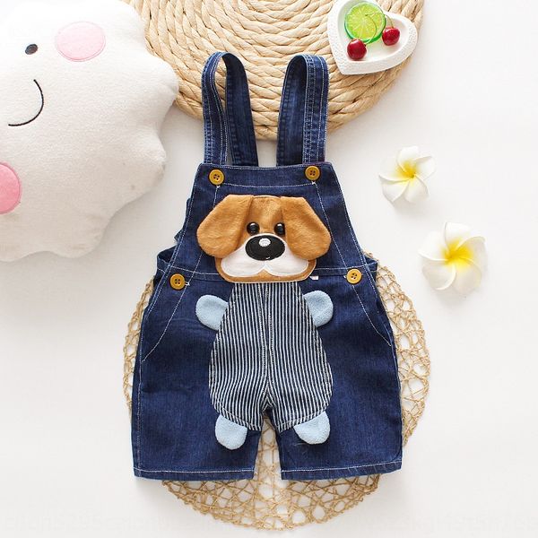 

children's big ear dog jeans conjoined jeans jumpsuit jumpsuit pants summer new men's pants, Blue