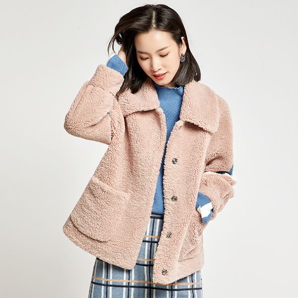 

vimly women elegant faux fur coat autumn winter single breasted warm warm soft fur jacket pocket casual overcoat female 30016, Black