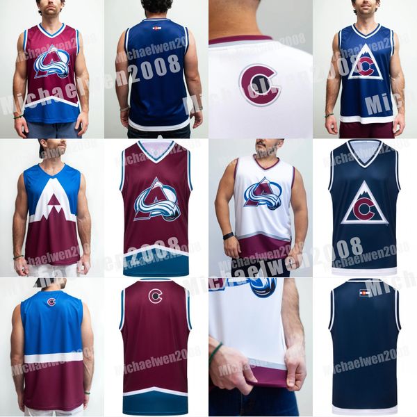 

colorado avalanche tank jerseys 2020 stadium series nathan mackinnon mikko rantanen cale makar burakovsky donskoi forsberg kadri landeskog, Black;red
