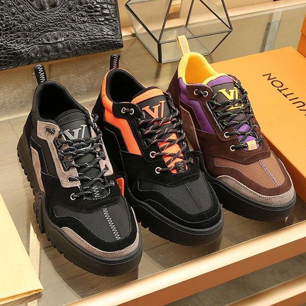 

luxury mens shoes hiking sneaker chaussures pour hommes sports fashion shoes mens footwears luxury zapatos de hombre with box casual shoes, Black