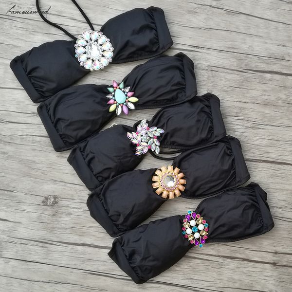 

designer for girl diamond women swimwear tube bikini black bathing suits swimming biquini up, White;black