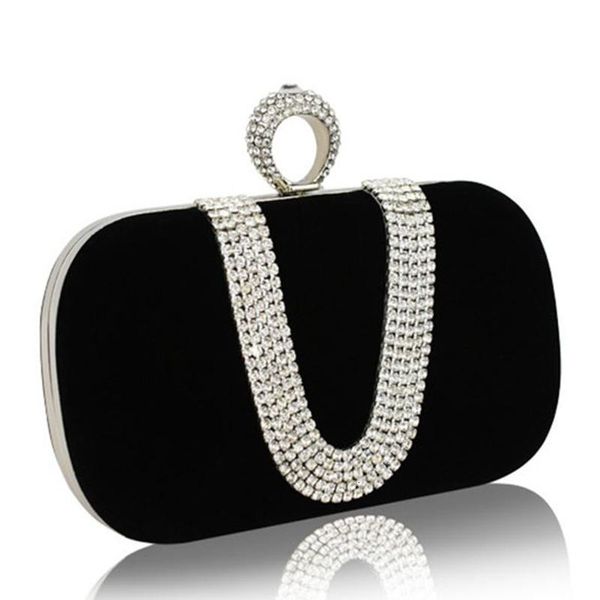 

women evening bag rhinestone clutch ring party handbag shoulder crystal wedding bridal handbags purse bags holder