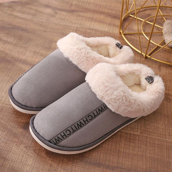 

women's winter slippers ladies home couple flat warm plush shoes woman soft indoor cover heel female fur slipper cotton footwear, Black