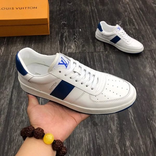 

20ss luxury blue bottom sneakers casual shoes mens womens black lows cut flats loafers boat genuine leather design man woman shoe, Black;red