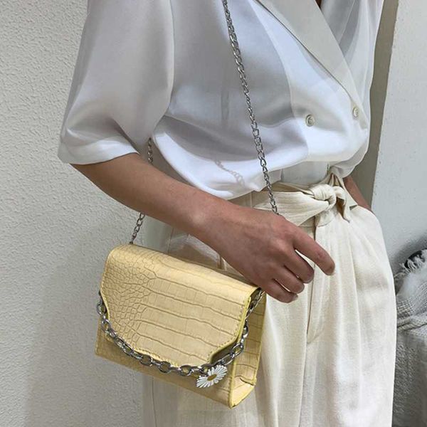 

casual flap bag alligator pattern women ins shoulder handbag