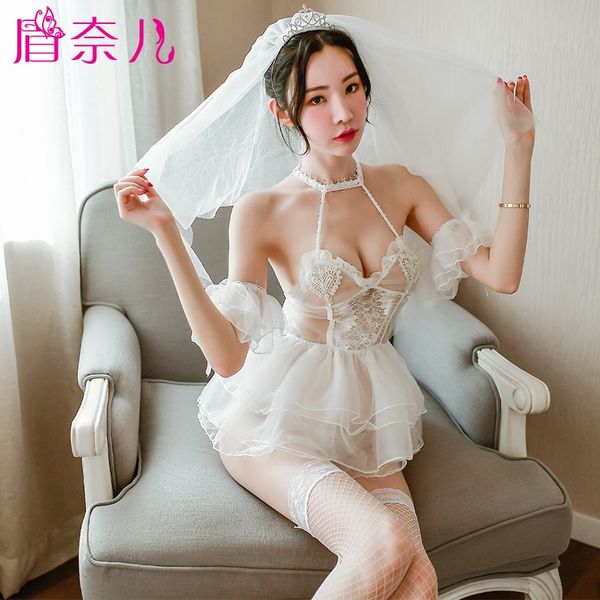 

cwq8e underwear bridal veil puff princess skirt embroidered nightgown princess dress pajamas underwear pajamas set cute girl unifo, Black;white