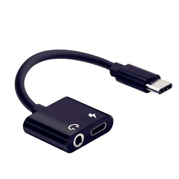 

2 in 1 usb type c to 3.5mm converter usb-c fast charge adapter earphone jack adapter headphone charging cable connector