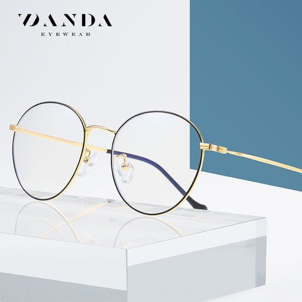 

round frame blue-proof universal computer for men and women 1916 metal fashion computer glasses goggles fashionable glasses frame, Silver