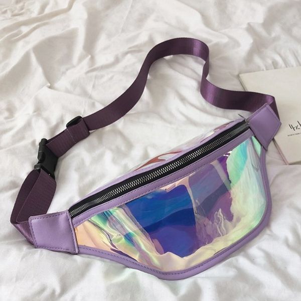 

new korean laser running transparent jelly small square single shoulder diagonal small square bag women's bag, White