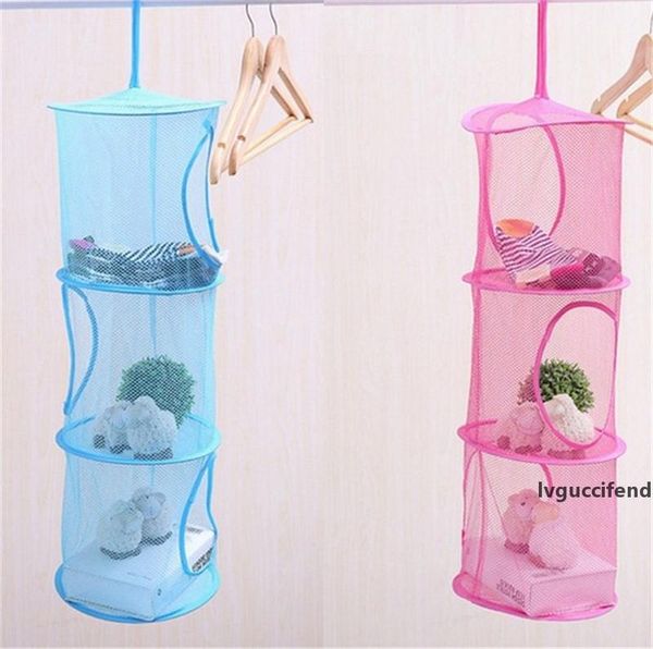 

mesh hanging bag color net multi storey socks shorts bra underwear storage cage cylindric hang basket practical home tool lz0338