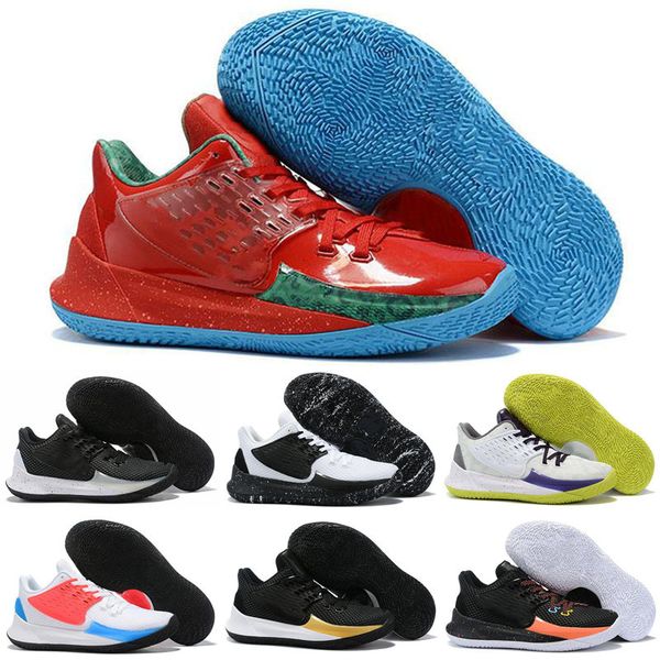 

новый кирие low 2 черное золото белый желтый фиолетовый синий лед обувь низ баскетбол высокого qaulitys mens kyrie2 2s спортивные кроссовки, Black