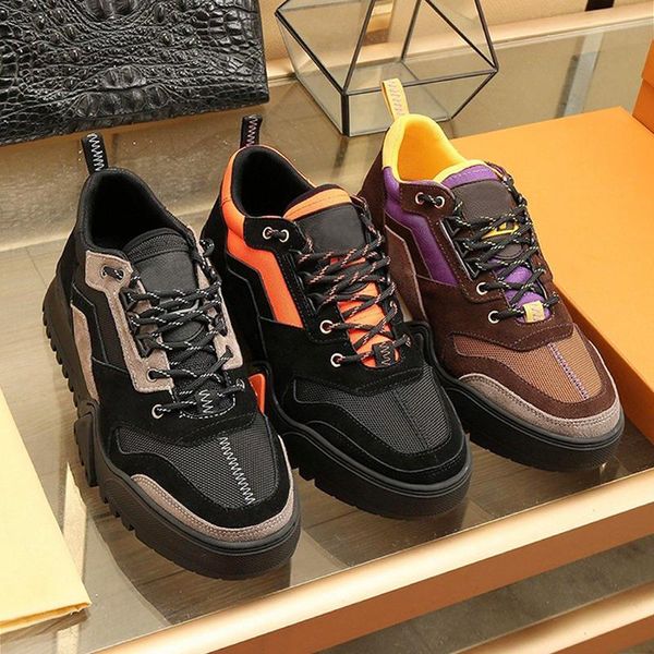 

hiking sneaker mens shoes drop ship fashion classic vintage outdoor walking breathable lace -up design shoes plus size mens luxury shoes, Black