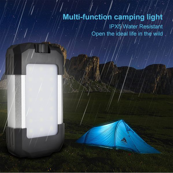 

led 6000mah portable lantern rechargeable camping tent light dimmable emergency outdoor lamp power bank waterproof hang flashlight