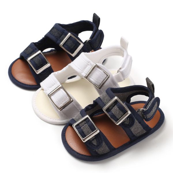 

infant baby boys shoes canvas beach open-toe buckle soft sole slipper toddler non-slip crib shoes summer shoe