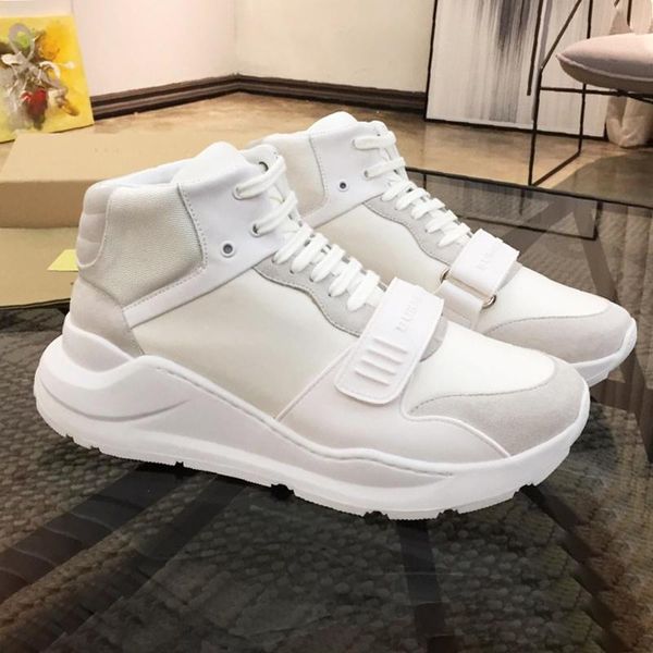 

new arrival men boots fashion classic breathable shoes vintage check cotton sneakers breathable high casual men shoes, Black