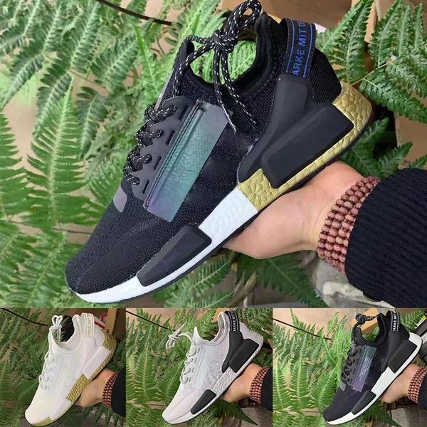 

2020 human race v2 sport shoes pharrell williams hu trail mens sports shoes athletic black white red women sneaker 36-45