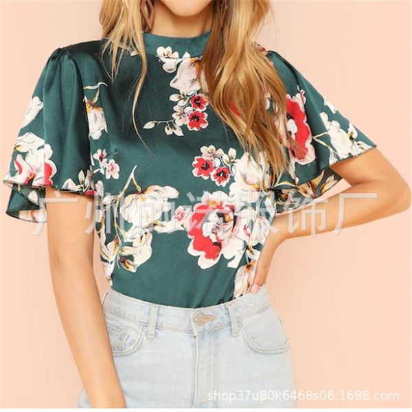 

2019 новых женщины напечатанной 2019 новых женщин напечатанной рубашки, White