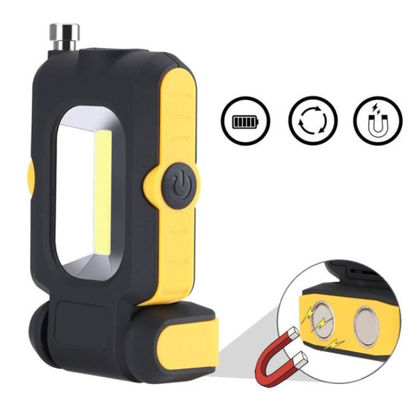 

flashlights torches sterke magneet cob led zaklamp 3 modes batterij operated werklamp mini verlichting lamp magnet