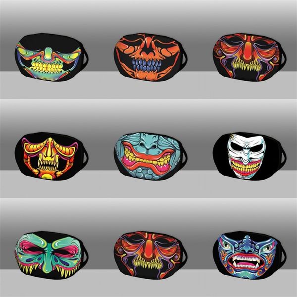

custom mouth reuseable fashion masks cloth face mask respirator black teeth mascarillacloth graffiti lengthen men woman 3 5bb c2