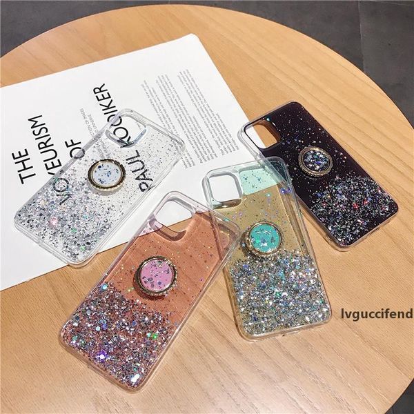 

100pcs flower stand phone case for iphone 11 pro xr xs max 7 8 plus 6 6s holder back cover with ring stand wholesale new