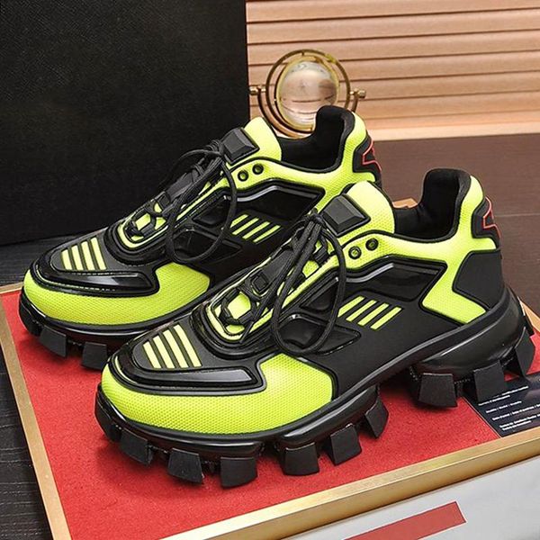 

new 2020 men shoes casual luxury fashion footwears rubber sole cloudbust thunder knit sneakers scarpe da uomo mens shoes leather big size, Black